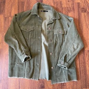 Zara corduroy button up jacket